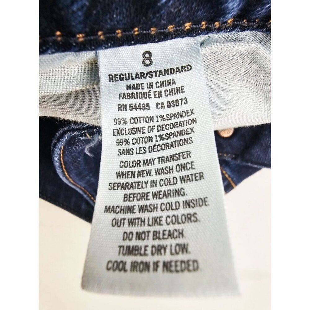 American Eagle Outfitters Size 8 Regular Women 25" Inseam Artist Crop Blue Jeans - Picture 5 of 13
